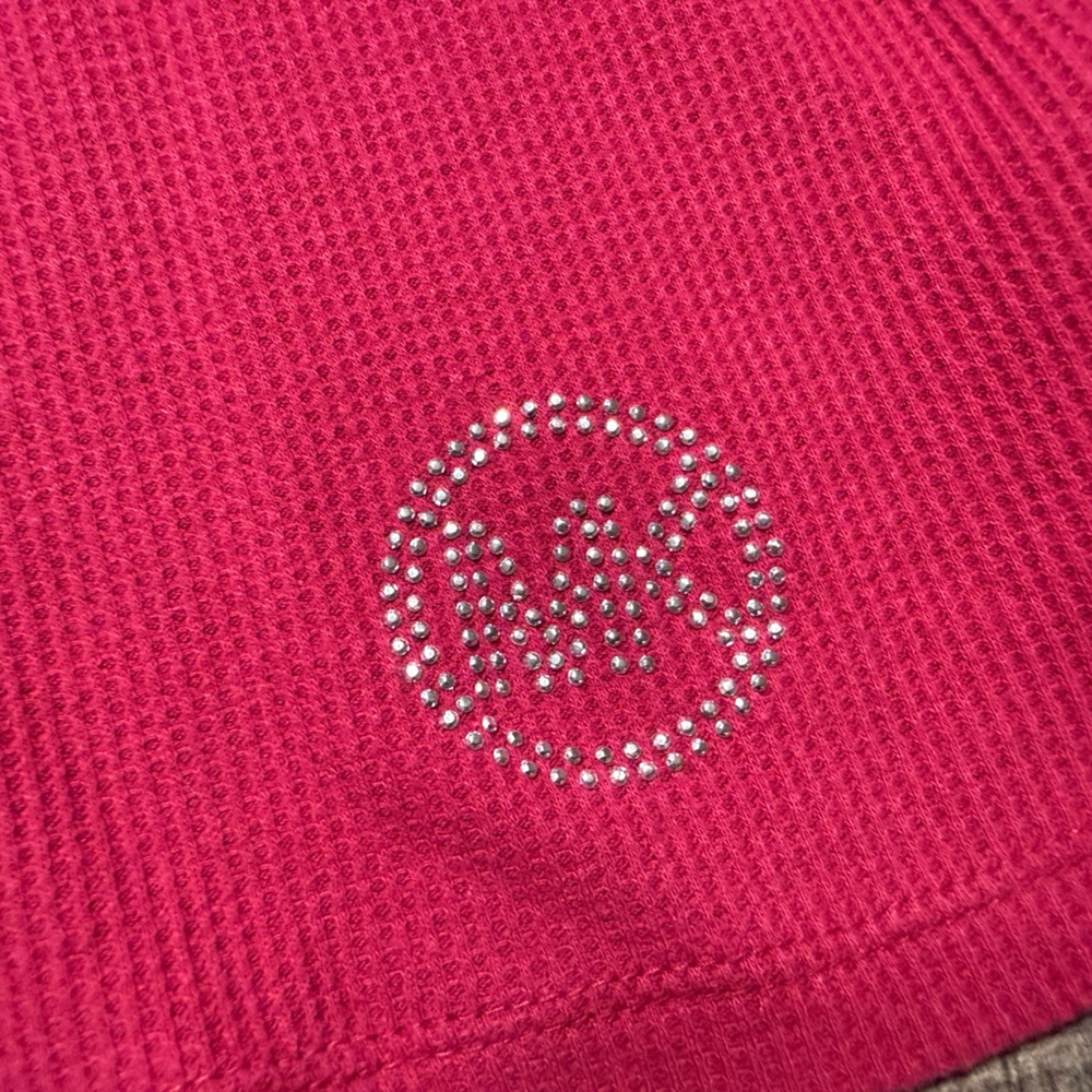 Michael Kors Hot Pink Waffle Knit cowl neck pullover sweater - Picture 3 of 7